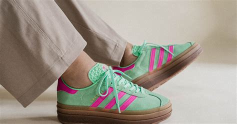 adidas grün und pink|adidas Originals Gazelle Bold sneakers in light pink .